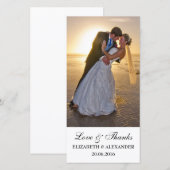 Einfache Hochzeit Danke Fotokarte (Vorne/Hinten)