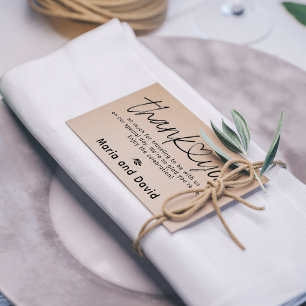 Einfache Hochzeit Danke Gummistempel