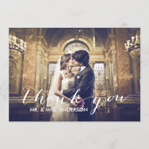 Einfache Hochzeit danken Ihnen Dankeskarte