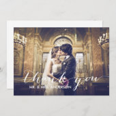 Einfache Hochzeit danken Ihnen Dankeskarte (Vorne/Hinten)