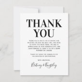 Einfache Hochzeit Dankeschön Karte (Vorderseite)