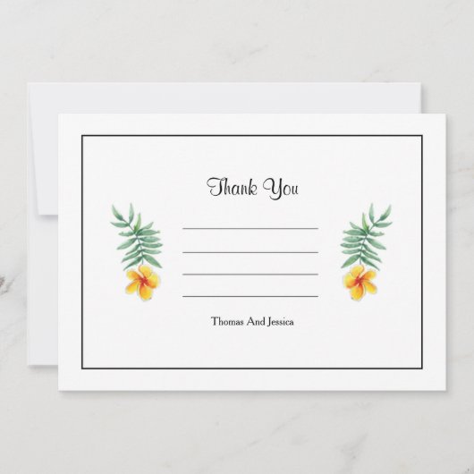 Einfache Hochzeit Dankeschön Karte (Vorderseite)