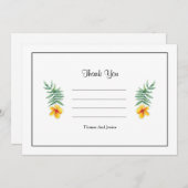 Einfache Hochzeit Dankeschön Karte (Vorne/Hinten)