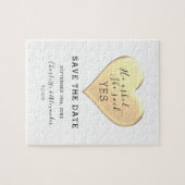 Einfache Hochzeit das Datum speichern Puzzle (Horizontal)