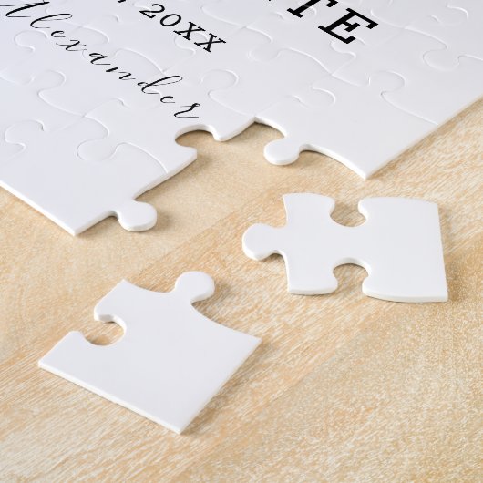 Einfache Hochzeit das Datum speichern Puzzle (Seite)