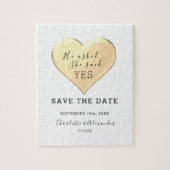 Einfache Hochzeit das Datum speichern Puzzle (Vertikal)