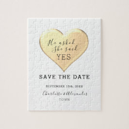 Einfache Hochzeit das Datum speichern Puzzle