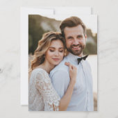 einfache Hochzeit Das Datum speichern Save The Date (Rückseite)