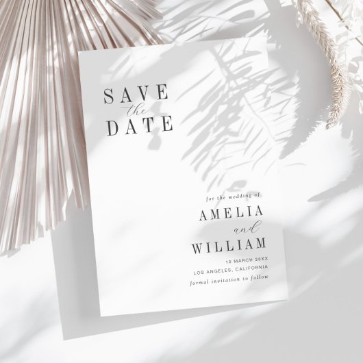 einfache Hochzeit Das Datum speichern Save The Date