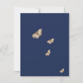 Einfache Hochzeit der blauen Herbst-Wildblumen der Dankeskarte (Rückseite)