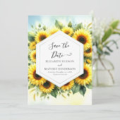 Einfache Hochzeit der Blumenblume Save The Date (Stehend Vorderseite)