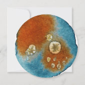 Einfache Hochzeit der Goldmedaille Orange Elegante Einladung (Rückseite)