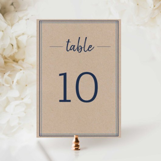 Einfache Hochzeit der Marine Tischnummer