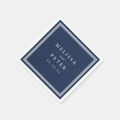 Einfache Hochzeit der Marine und der Weißen Serviette (Ecke)