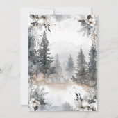 Einfache Hochzeit der Pine Tree Einladung (Rückseite)