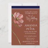 Einfache Hochzeit der Seestreitkräfte und der Terr Einladung (Vorderseite)