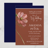 Einfache Hochzeit der Seestreitkräfte und der Terr Einladung (Vorne/Hinten)