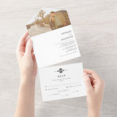 Einfache Hochzeit der Südwestwüste Foto All In One Einladung (Abreißen)