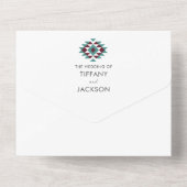 Einfache Hochzeit der Südwestwüste Foto All In One Einladung (Rückseite)