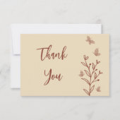 Einfache Hochzeit der Terrakotta Dankeskarte (Vorderseite)