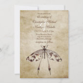 Einfache Hochzeit der Vintagen Libelle Einladung (Vorderseite)