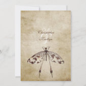 Einfache Hochzeit der Vintagen Libelle Einladung (Rückseite)