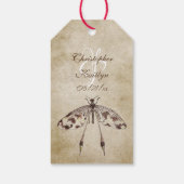 Einfache Hochzeit der Vintagen Libelle Geschenkanhänger (Rückseite)