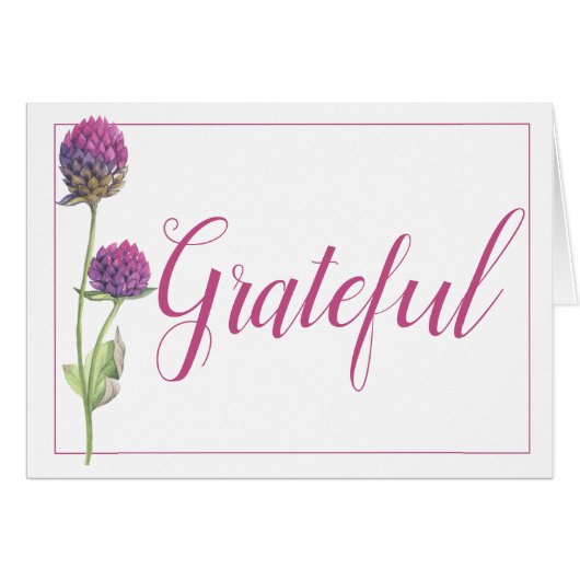 Einfache Hochzeit der Wasserfarbe Amaranth Thistle (Vorderseite (Horizontal))