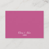 Einfache Hochzeit der Wasserfarbe Amaranth Thistle Begleitkarte (Rückseite)