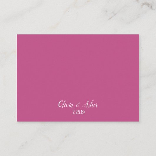 Einfache Hochzeit der Wasserfarbe Amaranth Thistle Begleitkarte (Rückseite)