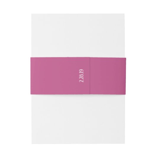 Einfache Hochzeit der Wasserfarbe Amaranth Thistle Einladungsbanderole (Rückseitenbeispiel)