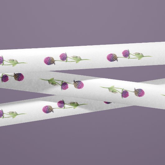 Einfache Hochzeit der Wasserfarbe Amaranth Thistle Satinband