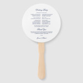 Einfache Hochzeit der Wasserfarben-Monogram-Blumen Fächer (Rückseite)