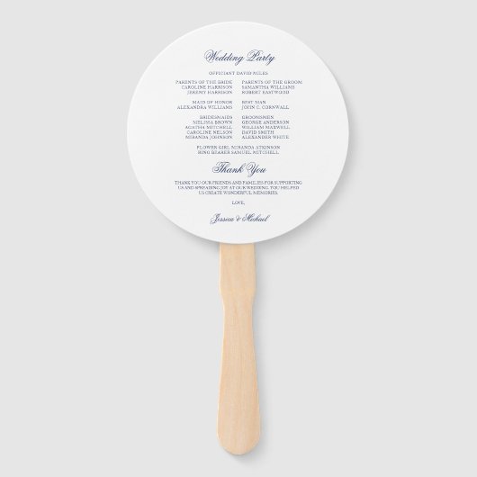 Einfache Hochzeit der Wasserfarben-Monogram-Blumen Fächer (Rückseite)