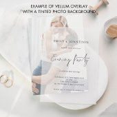 Einfache Hochzeit des Abends mit dem Schwarzen Tex Pergament Einladungen