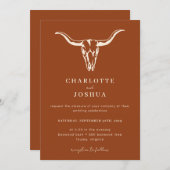 Einfache Hochzeit des Bohemischen Westerns Einladung (Vorne/Hinten)