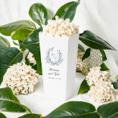 Einfache Hochzeit des dunkelblauen Monogram-Wappen Geschenkschachtel