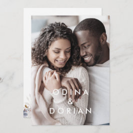 Einfache Hochzeit des Fotos Einladung