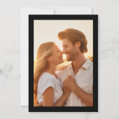 Einfache Hochzeit des Fotos mit moderner Goldkalli Einladung (Rückseite)