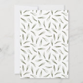 Einfache Hochzeit des grünen Pinienwaldes Einladung (Rückseite)