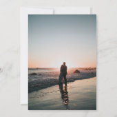 Einfache Hochzeit des Minimalistischen Burgund-Fot Einladung (Rückseite)