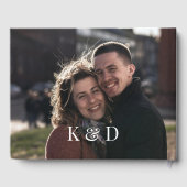 Einfache Hochzeit des Minimalistischen Fotos Gästebuch (Rückseite)