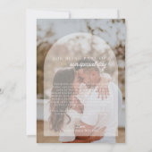 Einfache Hochzeit des modernen Fotos Dankeskarte (Rückseite)