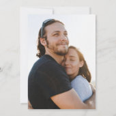 Einfache Hochzeit des modernen Fotos Einladung (Rückseite)