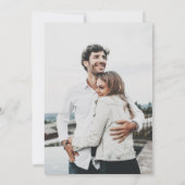 Einfache Hochzeit des modernen Fotos Einladung (Rückseite)