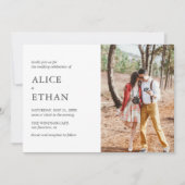 Einfache Hochzeit des modernen Fotos Einladung (Vorderseite)