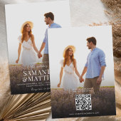 Einfache Hochzeit des modernen Fotos Einladung