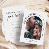 Einfache Hochzeit des modernen Fotos Einladung