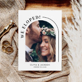 Einfache Hochzeit des modernen Fotos Einladung