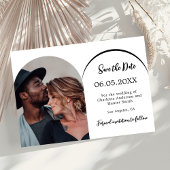 Einfache Hochzeit des modernen Fotos Save The Date